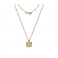 9ct Gold Square Pendant Chain