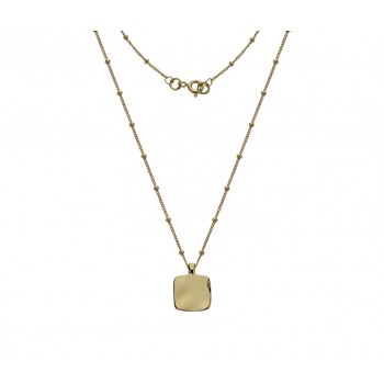 9ct Gold Square Pendant Chain