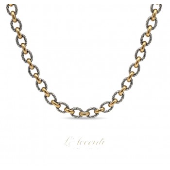 Sterling silver and 18ct Gold LAccenti Necklet chain