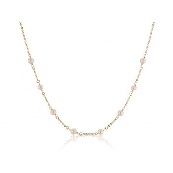 9ct Gold Pearl necklet chain