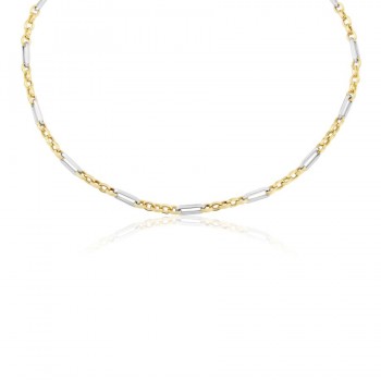 9ct Gold Two Tone Fetter chain necklet