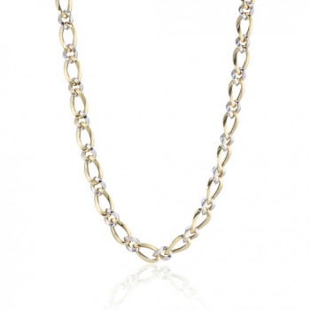 9ct Two-Tone Gold Long Open Curb chain