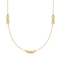 9ct Gold Triple Ringed Necklet chain