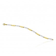 9ct Yellow & White Gold Lozenge Bracelet