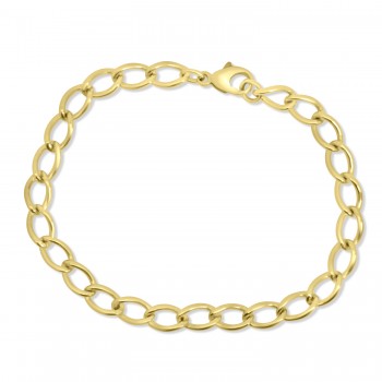 9ct Gold Oval Curb Bracelet