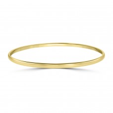 9ct Gold Solid D-Shaped Bangle