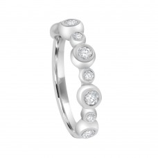 9ct White Gold 9-stone Cubic Zirconia Bubble Ring