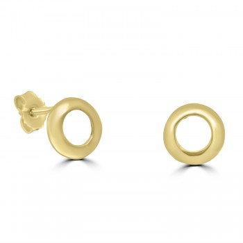 9ct Gold Open Circle stud earrings