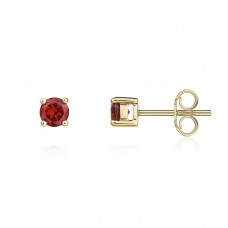 9ct Gold Garnet Solitaire stud earrings