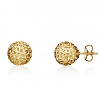9ct Gold Pierced Bead stud earrings