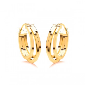 9ct Gold Creole Triple Hoop earrings