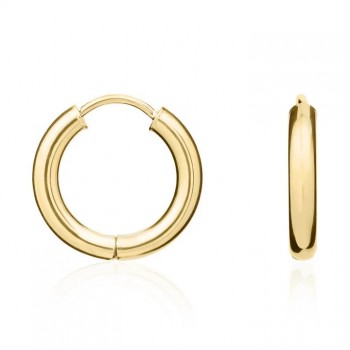 9ct Gold Hinged Hoop 15mm earrings