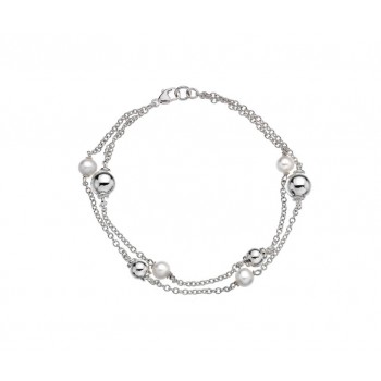 Sterling silver Pearl and Bead Bracelet