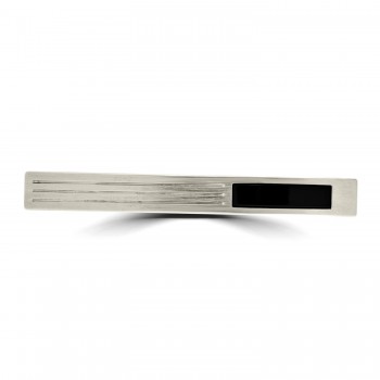 Sterling Silver and Black Onyx Tie Slide