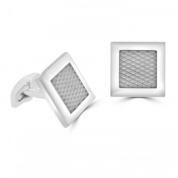 Stainless Steel Two-Tone Square Cufflinks