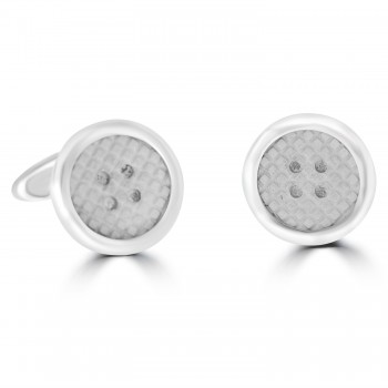 Sterling Silver Shirt Button Cufflinks