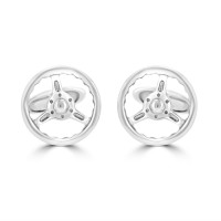 Sterling Silver Steering Wheel Cufflinks