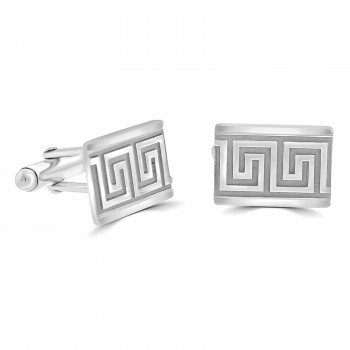 Sterling Silver Greek Design Cufflinks