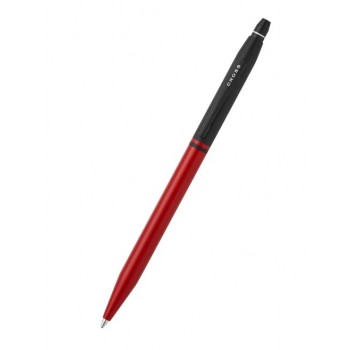 Cross Click Tuxedo Satin Metallic Red with Black Ballpoint pen