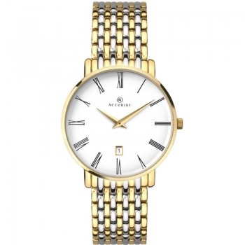 Accurist Gents Two-Tone Gold Bracelet Watch