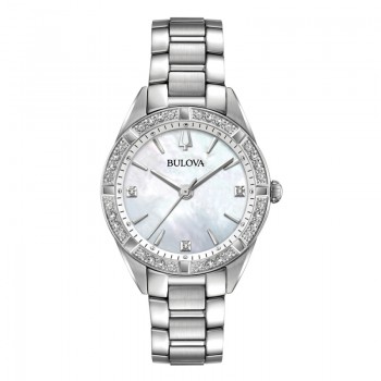Bulova Ladies Mother of Pearl Diamond Bracelet watch