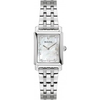 Bulova Sutton Ladies Rectangle Diamond Bracelet Watch