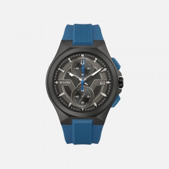 Bulova Maquina Gents Black Stainless steel Strap Watch
