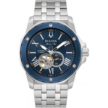 Bulova Blue Marine Star Automatic Gents Bracelet Watch