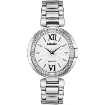 Citizen Eco-Drive Ladies Oval Diamond Bracelet Watch