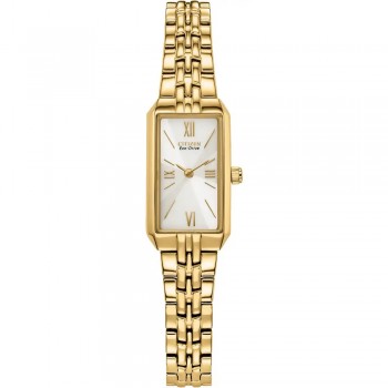 Citizen Eco-Drive Silhouette Ladies Gold Tone bracelet watch