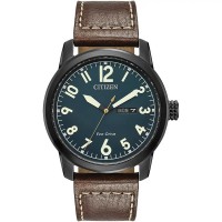 Citizen Eco-Drive Mens Brown Strap Watch