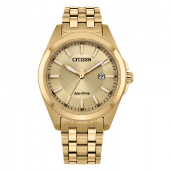 Citizen Eco-Drive Gold Gents Bracelet Watch BM7532-54P