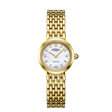 Rotary Diamond Gold plate Ladies bracelet watch
