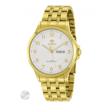 Marea Mens Gold plate Bracelet Watch