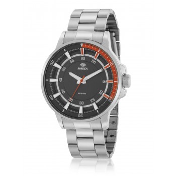 Marea Mens Black and Orange Bracelet Watch