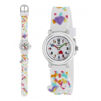 Marea White Unicorn Strap Watch